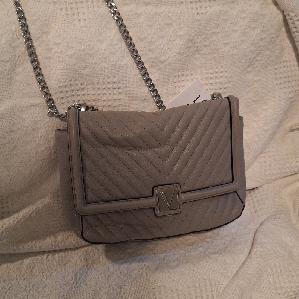 Victoria's Secret Gray Quilted Crossbody Bag